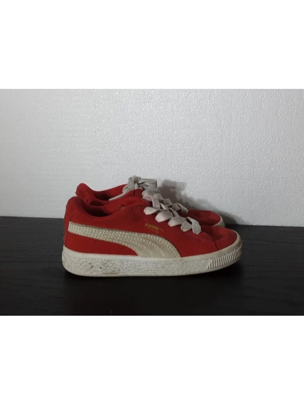 PUMA Suede Red Sneakers Youth Size 10C Style 353636-03